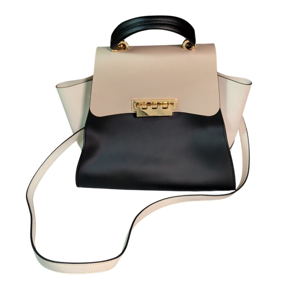Zac Posen Eartha Flap Top Handle Crossbody Bag Purse Quiet Luxury Designer